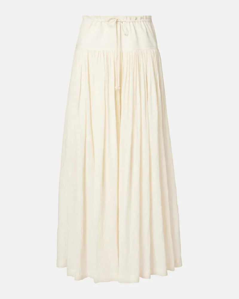 The Row Pantaloni a gamba larga in mussola di cotone Bianco