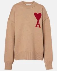 AMI Paris Pullover ADC in lana Beige