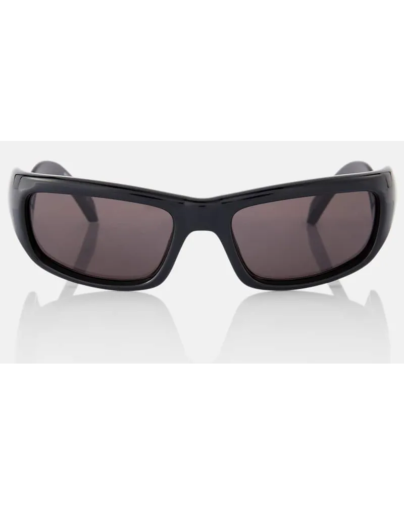 Balenciaga Occhiali da sole rettangolari Hamptons Nero
