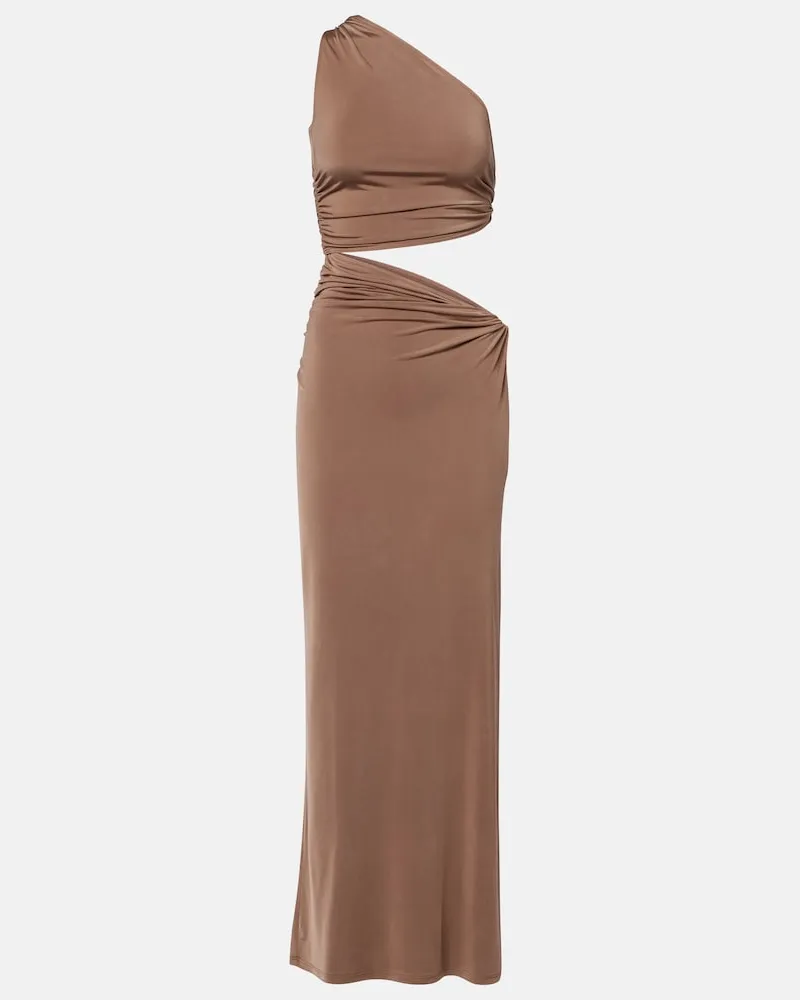 JADE SWIM Abito lungo Yana monospalla Marrone