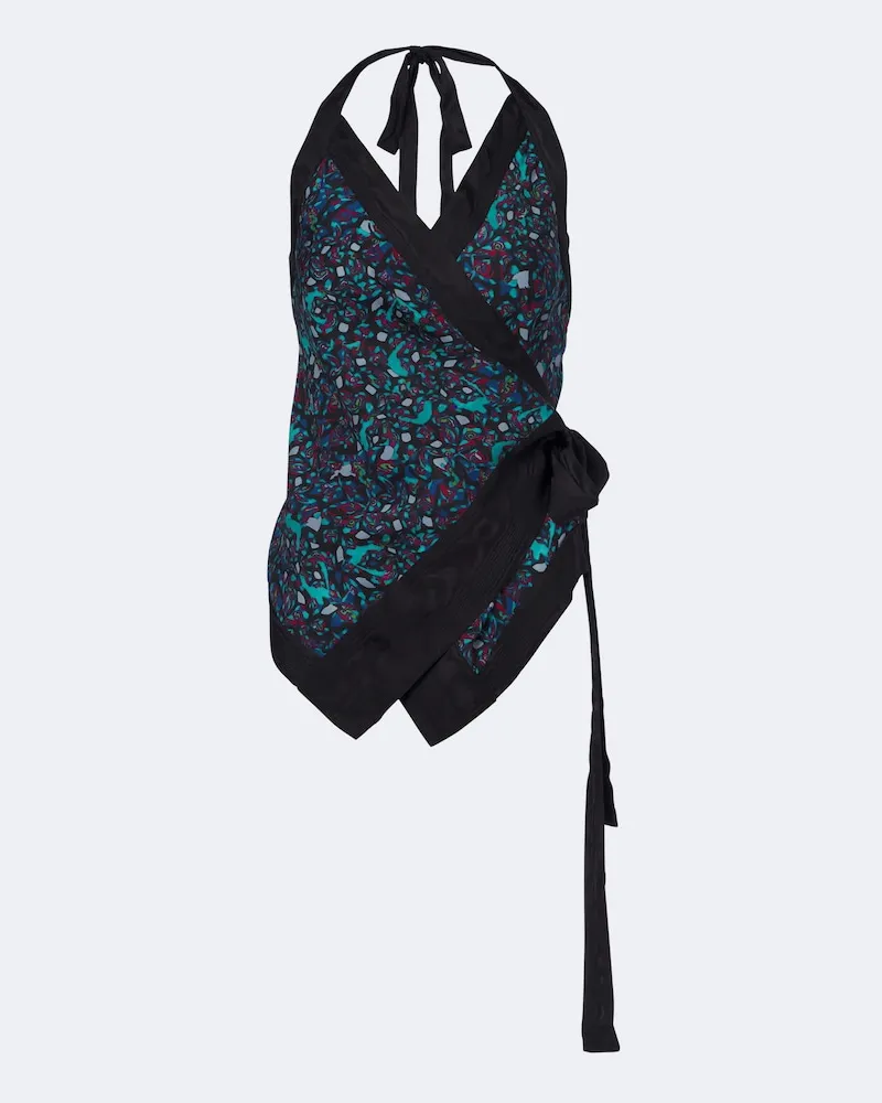 Dries van Noten Top a portafoglio con stampa Nero