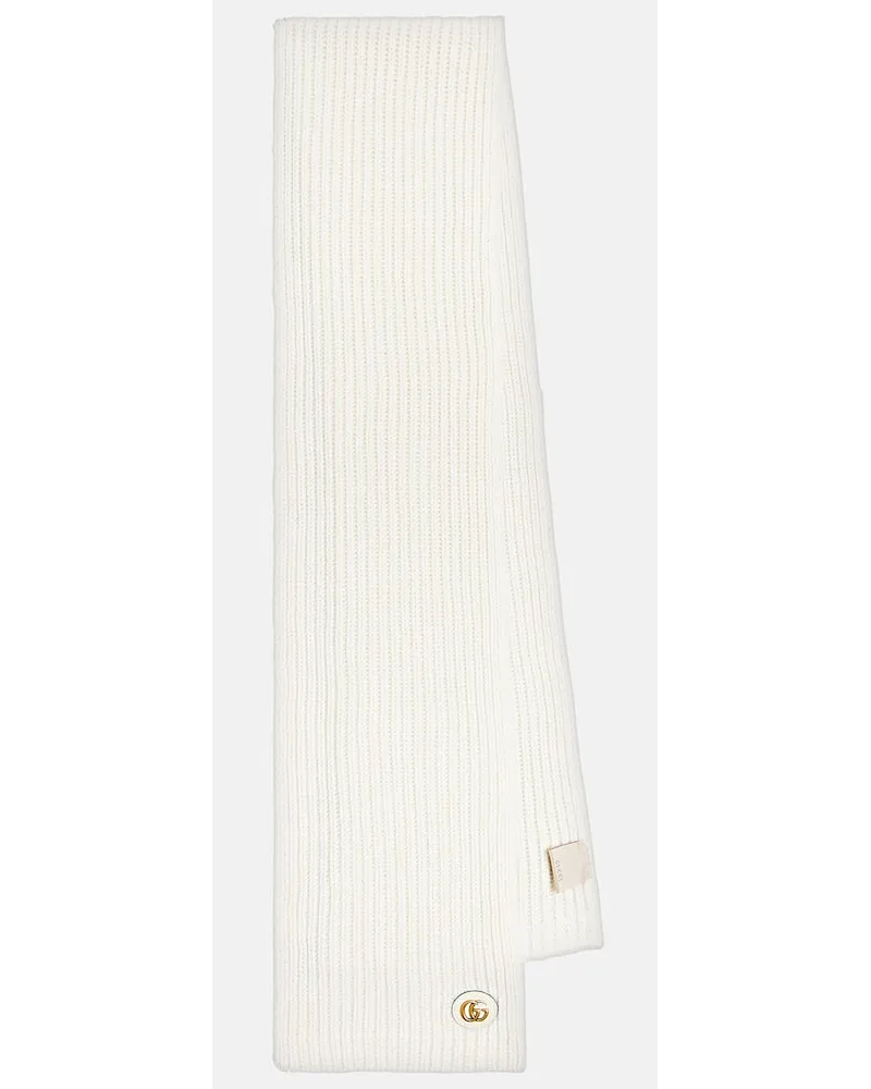 Gucci Sciarpa in lana e cashmere Bianco
