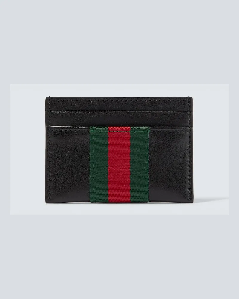 Gucci Portacarte Web Trademark in pelle Nero