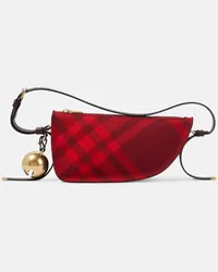 Burberry Borsa Shield Mini Burberry Check Rosso