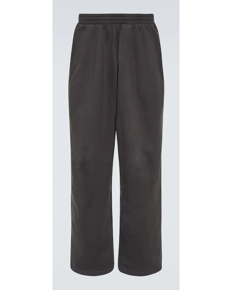 Balenciaga Pantaloni sportivi Baggy in cotone Nero