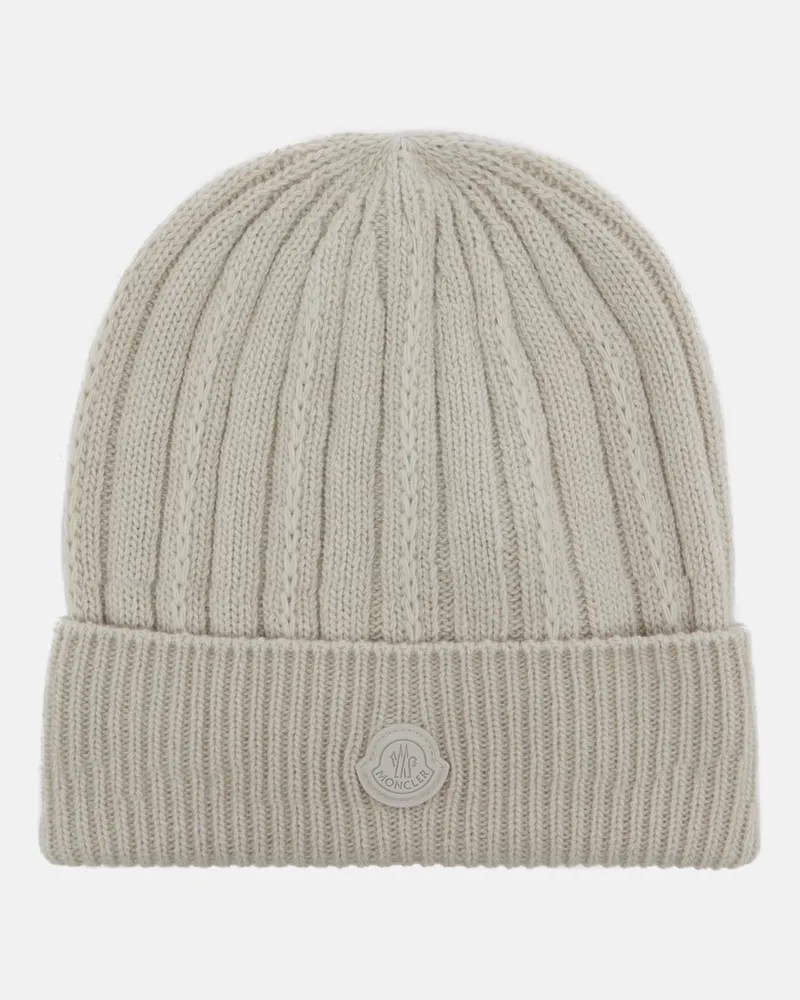 Moncler Berretto in lana vergine Bianco
