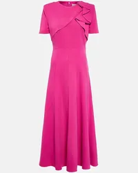 Roland Mouret Abito midi asimmetrico Rosa