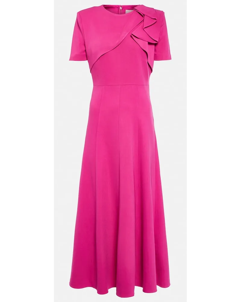 Roland Mouret Abito midi asimmetrico Rosa