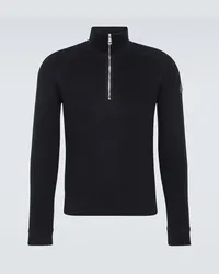 Moncler Pullover in cotone e cashmere Blu