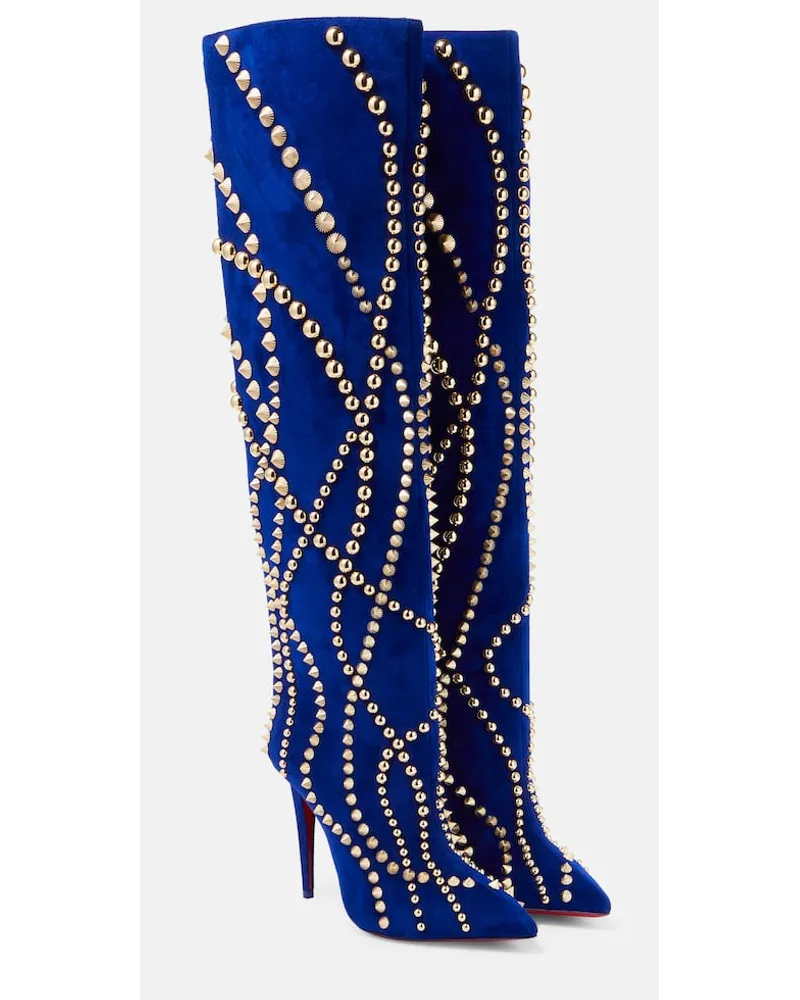 Christian Louboutin Stivali Astrilarge Botta Pika 100 Blu