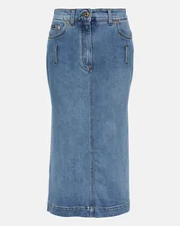 Dolce & Gabbana Gonna midi di jeans a vita alta Blu