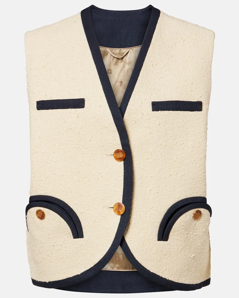 Blazé Milano BlazÃ© Milano Gilet Gliss in misto cotone Bianco