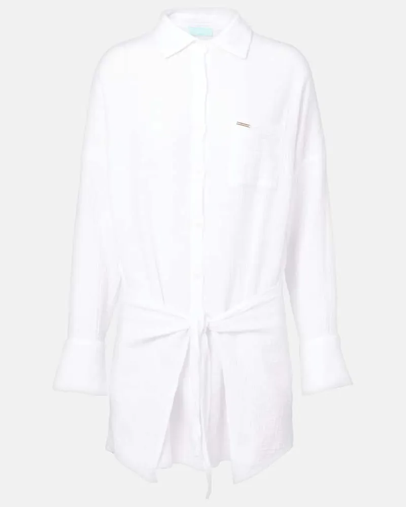 Melissa Odabash Abito chemisier Sara in cotone Bianco
