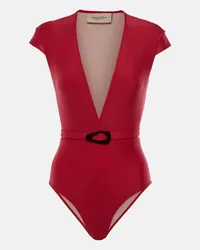 Adriana Degreas Costume intero con cintura Rosso