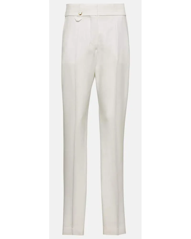 Jacquemus Pantaloni slim Tibau Bianco