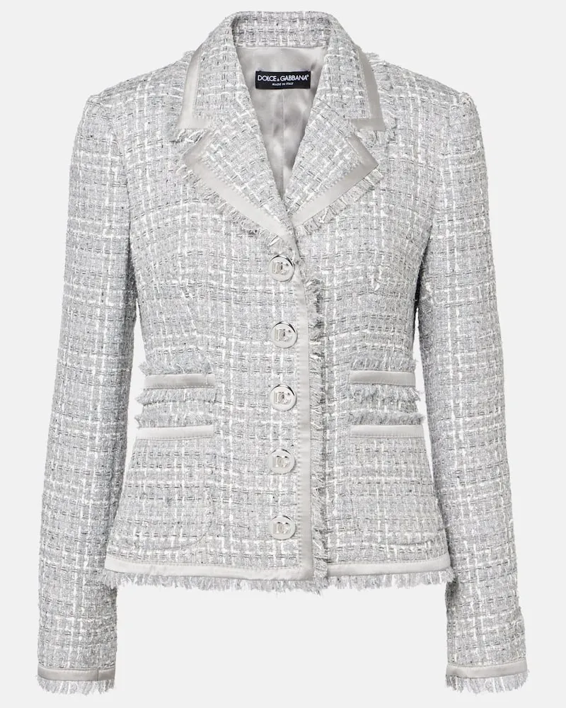 Dolce & Gabbana Giacca in bouclÃ© con lamÃ Grigio