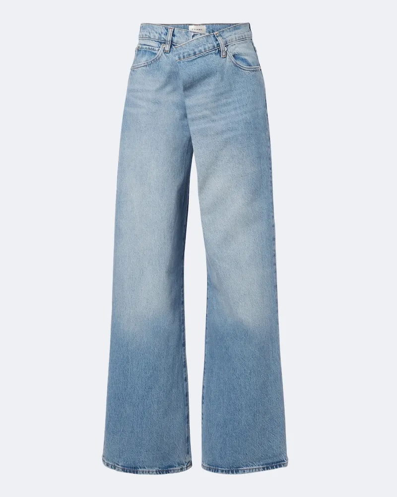 Frame Denim Jeans a gamba larga Crossover Blu