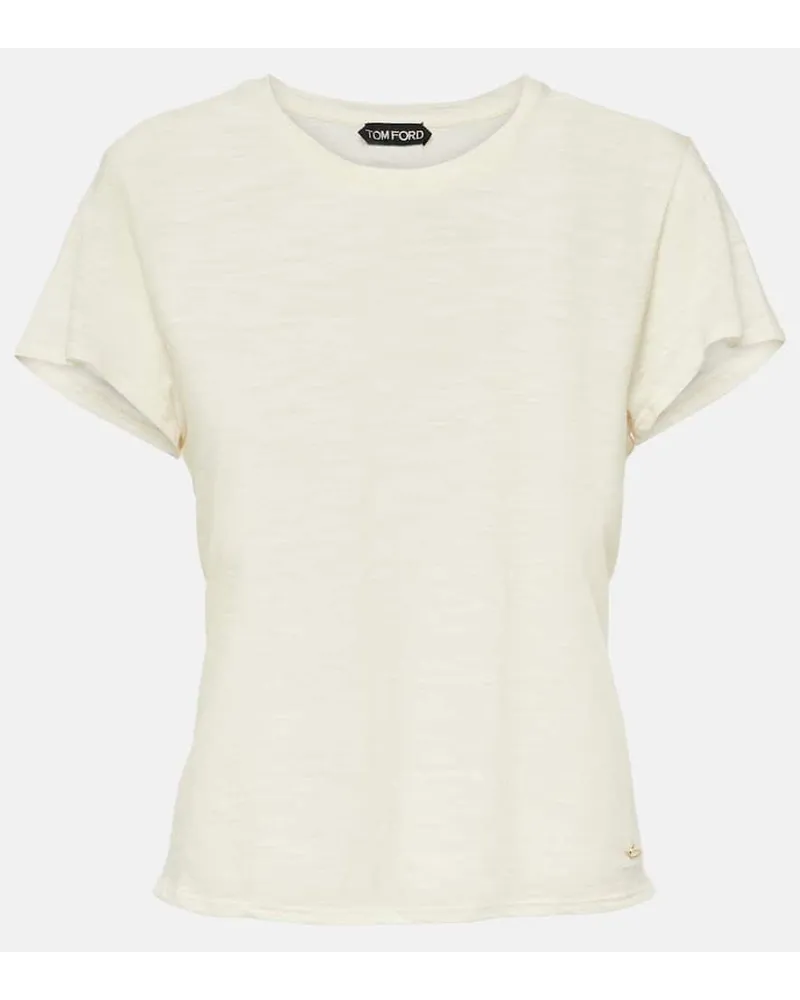 Tom Ford T-shirt in jersey di cotone Bianco