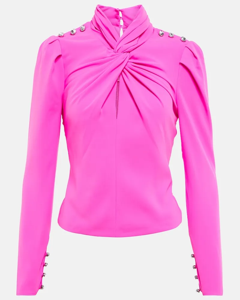 Self-Portrait Top in jersey Rosa