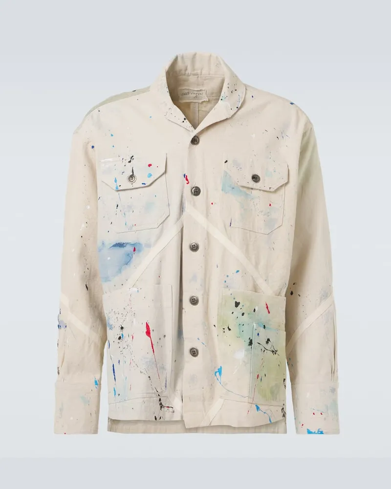 Greg Lauren Giacca Painter in cotone Bianco