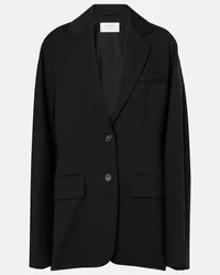 SPORTMAX Blazer oversize Ecru in lana vergine Nero