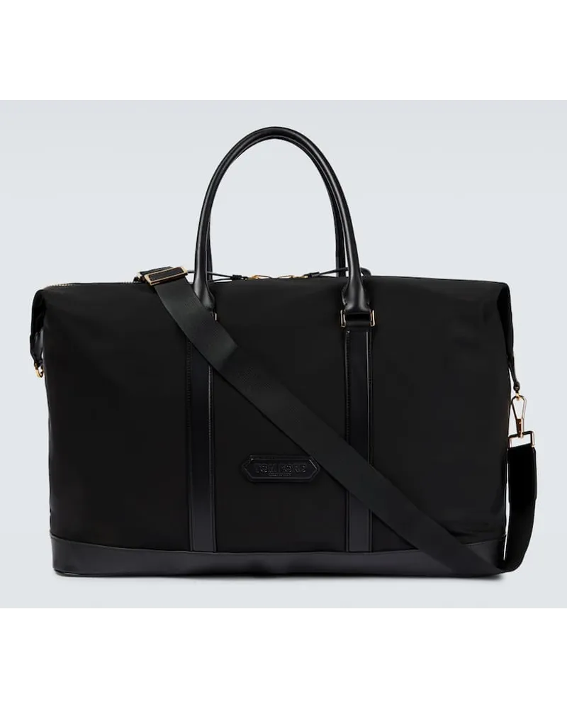 Tom Ford Borsa da viaggio in canvas tecnico Nero