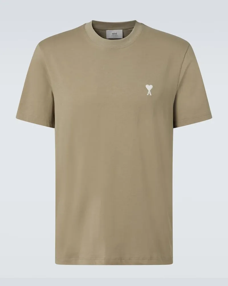 AMI Paris T-shirt Ami De CÅur in jersey di cotone Bianco