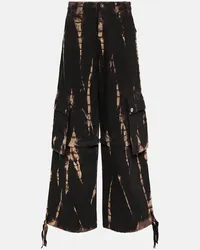 Dion Lee Pantaloni cargo tie-dye in jeans Multicolore