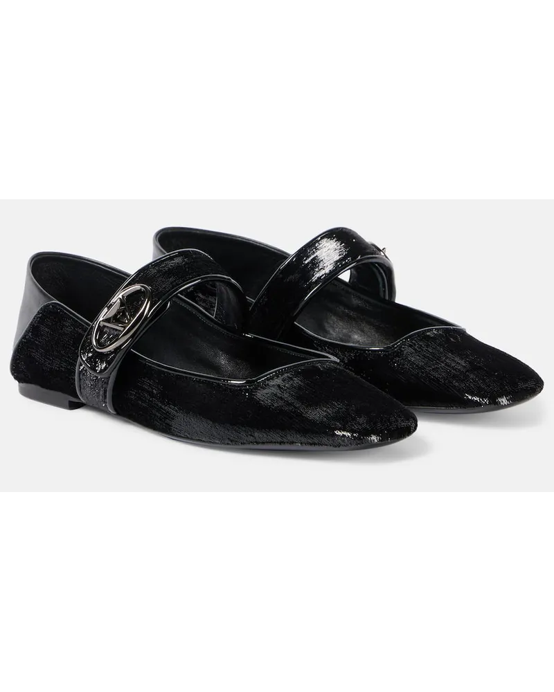 Valentino Garavani Ballerine Mary Jane VLogo Locker Nero