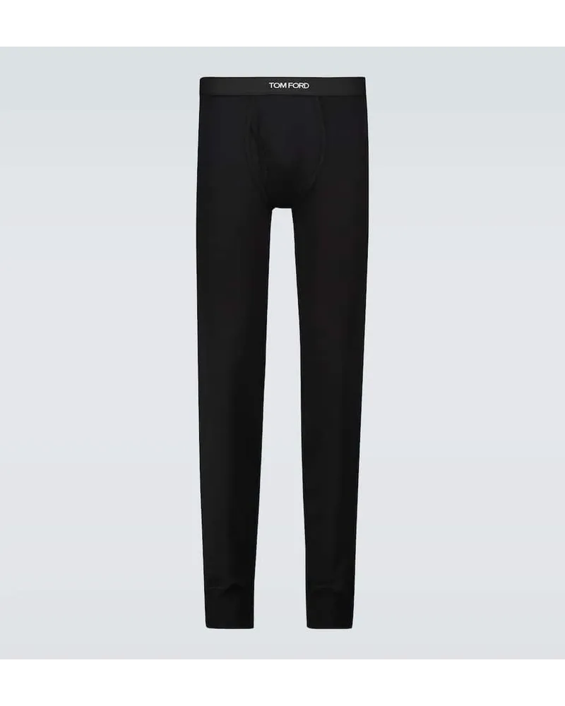 Tom Ford Pantaloni Johns in cotone Nero