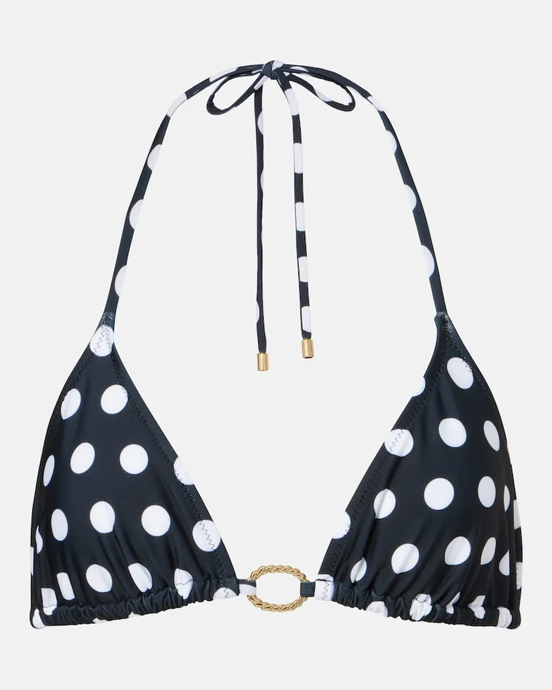 Alexandra Miro Top bikini Alex a triangolo a pois Nero