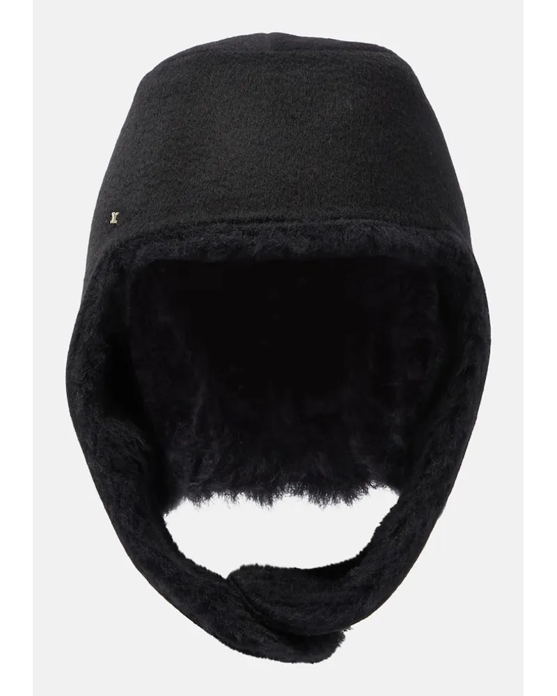 Max Mara Cappello Eridan in cammello Nero