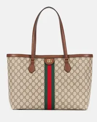 Gucci Shopper Ophidia GG Medium in tessuto e pelle Marrone