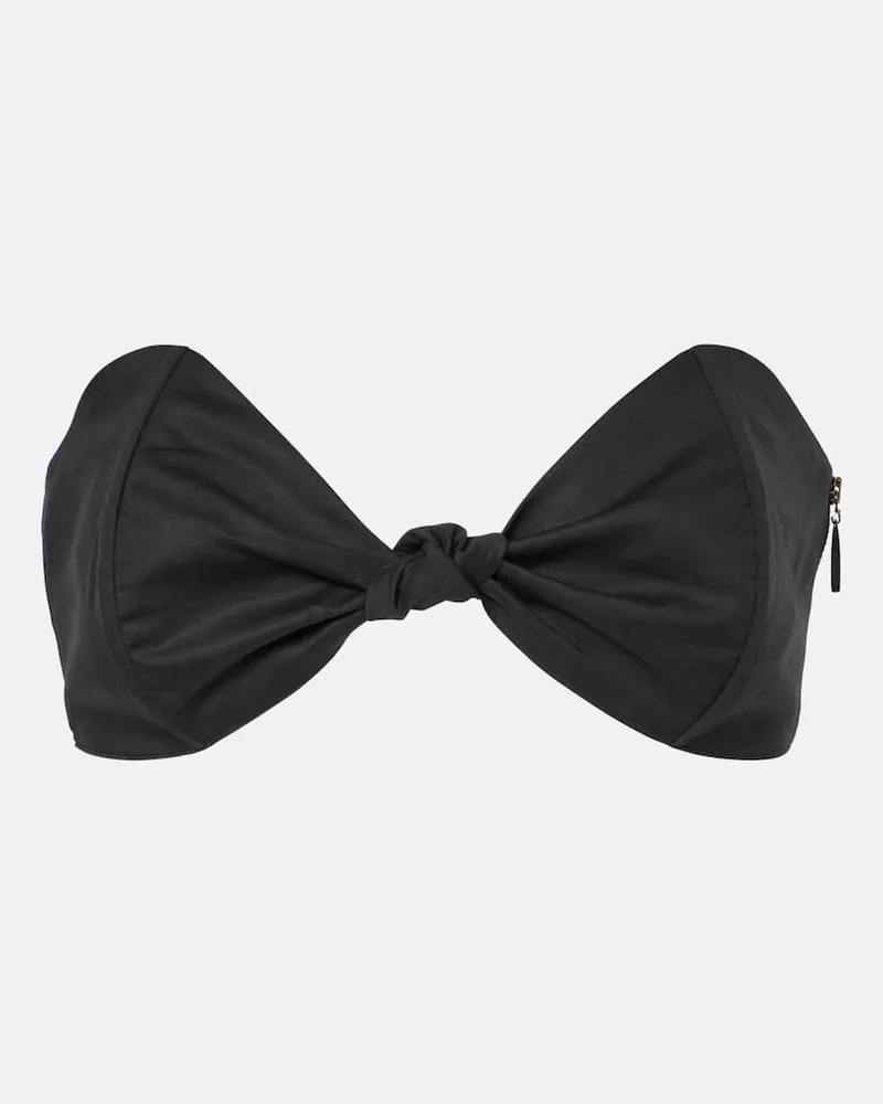 Adriana Degreas Top a fascia in cotone Nero