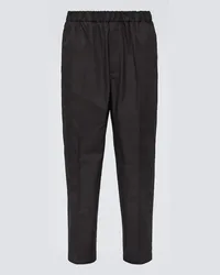 Jil Sander Pantaloni tapered in cotone Nero