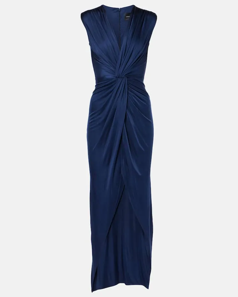 COSTARELLOS Abito lungo Indra in jersey Blu