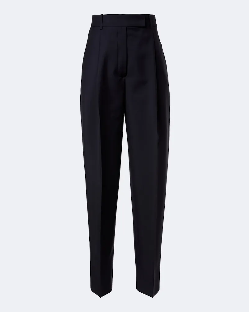 Róhe Róhe Pantaloni Daria in lana e mohair Blu