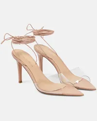 Gianvito Rossi Sandali Skye 85 in pelle e PVC Rosa