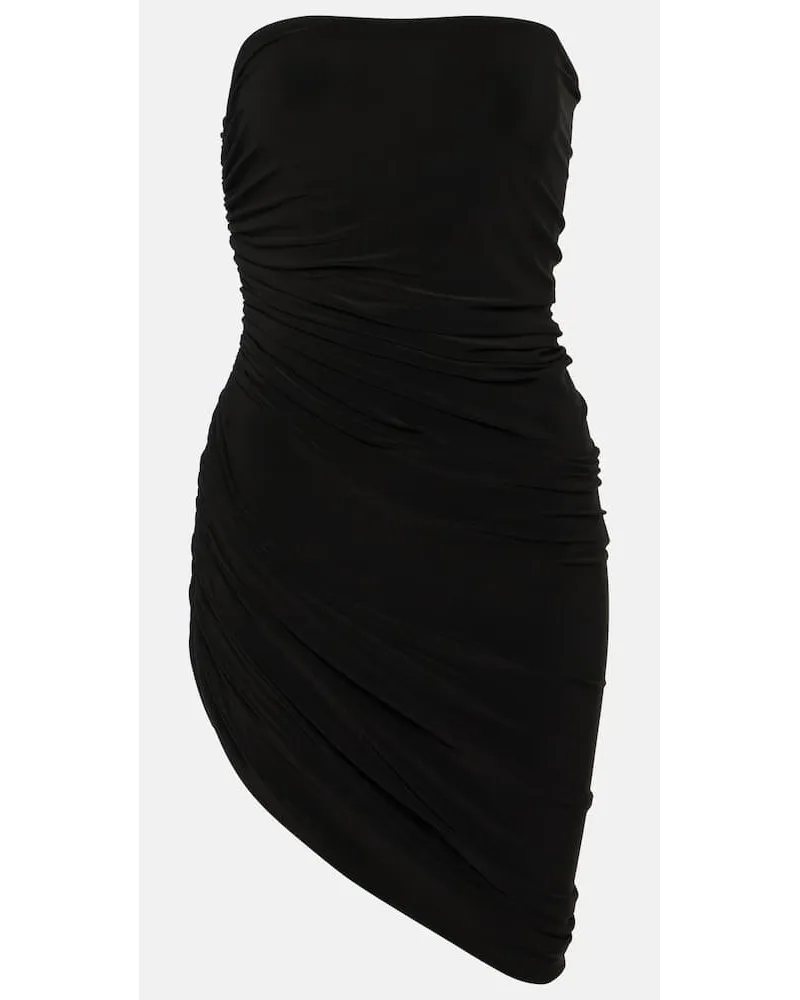Norma Kamali Miniabito in jersey drappeggiato Nero