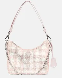 Prada Borsa a spalla Re-edition in crochet Bianco