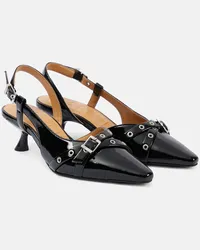 Ganni Pumps slingback in similpelle Nero