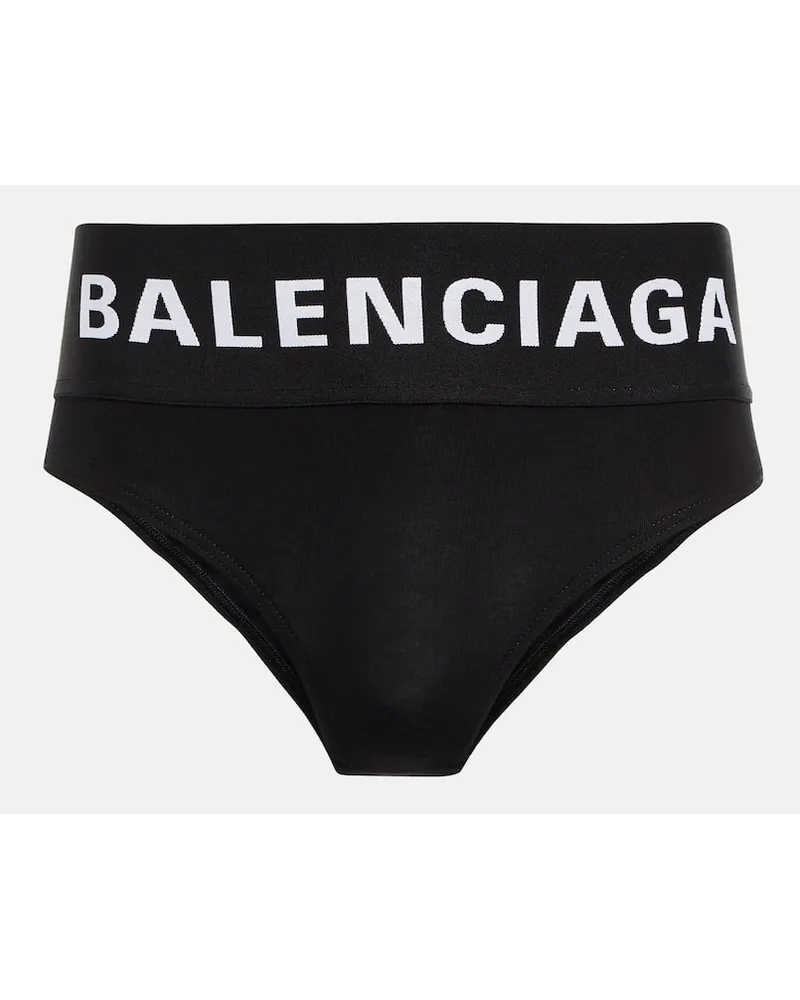 Balenciaga Slip in jersey di cotone Nero