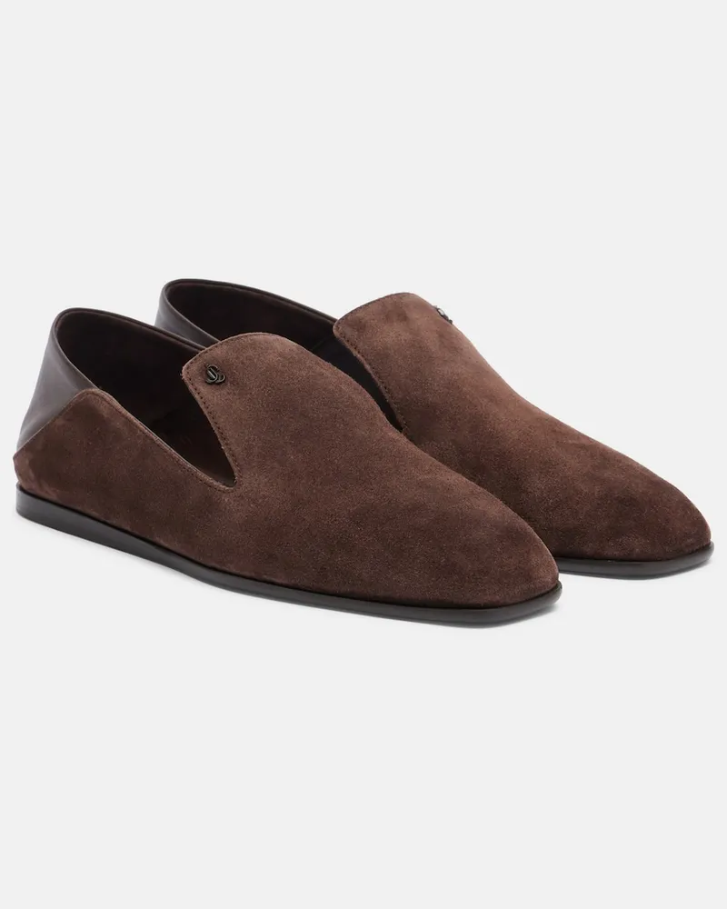 Jimmy Choo Mocassini Eliot in suede Marrone