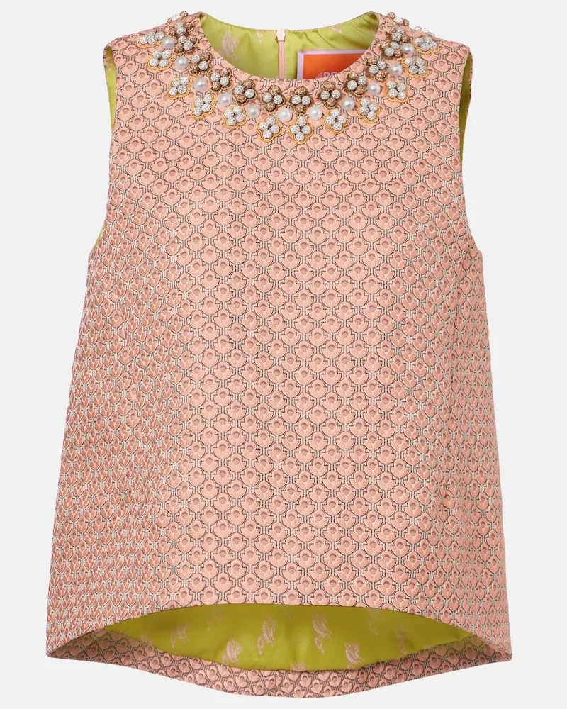 La DoubleJ Top La Scala in jacquard Rosa