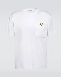 Valentino Garavani T-shirt VGold in cotone Bianco