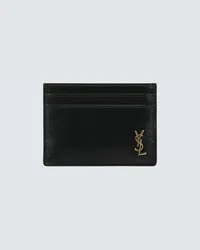 Saint Laurent Portacarte Tiny Cassandre in pelle Nero