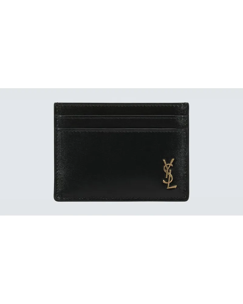 Saint Laurent Portacarte Tiny Cassandre in pelle Nero