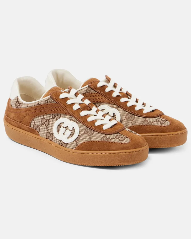 Gucci Sneakers Interlocking G in canvas GG Marrone