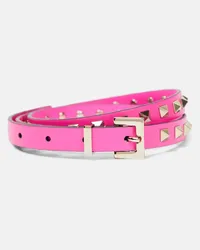 Valentino Garavani Cintura Rockstud in pelle Rosa