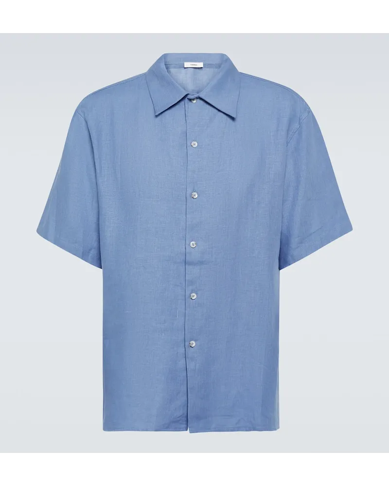COMMAS Camicia in lino Blu